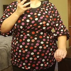 3 for $15 Style Co. Polk-a-dot top 2X